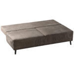 BANK MET BEDFUNCTIE, donkerbruin textiel thumbnail 4