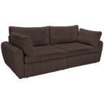 BANK MET BEDFUNCTIE, donkerbruin textiel thumbnail 6