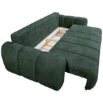 BANK MET BEDFUNCTIE, donkergroen textiel thumbnail 7