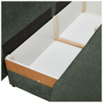 BANK MET BEDFUNCTIE, donkergroen textiel thumbnail 4