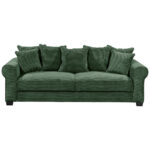 BANK MET BEDFUNCTIE, donkergroen textiel thumbnail 1