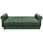 BANK MET BEDFUNCTIE, donkergroen textiel thumbnail 4