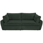 BANK MET BEDFUNCTIE, donkergroen textiel thumbnail 1