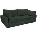 BANK MET BEDFUNCTIE, donkergroen textiel thumbnail 6