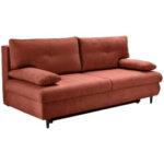 BANK MET BEDFUNCTIE, terracotta textiel thumbnail 2