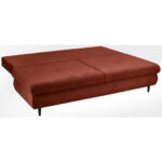 BANK MET BEDFUNCTIE, terracotta textiel thumbnail 3