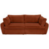 BANK MET BEDFUNCTIE, terracotta textiel