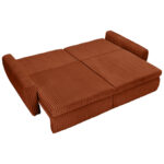 BANK MET BEDFUNCTIE, terracotta textiel thumbnail 3