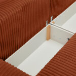 BANK MET BEDFUNCTIE, terracotta textiel thumbnail 4