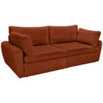 BANK MET BEDFUNCTIE, terracotta textiel thumbnail 6