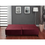 BANK MET BEDFUNCTIE, wijnrood textiel thumbnail 3