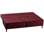 BANK MET BEDFUNCTIE, wijnrood textiel thumbnail 5