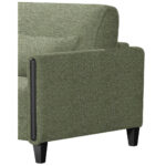 BANK MET BEDFUNCTIE, groen, zwart hout, textiel thumbnail 7