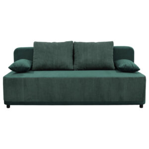 BANK MET BEDFUNCTIE, groen textiel