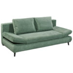 BANK MET BEDFUNCTIE, groen textiel, houten materiaal thumbnail 5