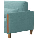 BANK MET BEDFUNCTIE, blauw, beukenkleur hout, textiel thumbnail 4