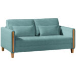 BANK MET BEDFUNCTIE, blauw, beukenkleur hout, textiel thumbnail 5