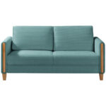 BANK MET BEDFUNCTIE, blauw, beukenkleur hout, textiel thumbnail 6