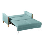 BANK MET BEDFUNCTIE, blauw, beukenkleur hout, textiel thumbnail 7