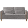 BANK MET BEDFUNCTIE, blauw, bruin, beukenhout, textiel