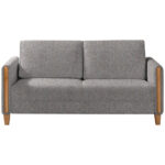 BANK MET BEDFUNCTIE, blauw, bruin, beukenhout, textiel thumbnail 4