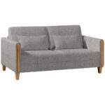 BANK MET BEDFUNCTIE, blauw, bruin, beukenhout, textiel thumbnail 5