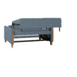 BANK MET BEDFUNCTIE, blauw, beukenkleur hout, textiel thumbnail 5
