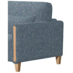 BANK MET BEDFUNCTIE, blauw, beukenkleur hout, textiel thumbnail 6