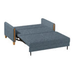 BANK MET BEDFUNCTIE, blauw, beukenkleur hout, textiel thumbnail 7