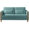 BANK MET BEDFUNCTIE, blauw, beukenkleur hout, textiel