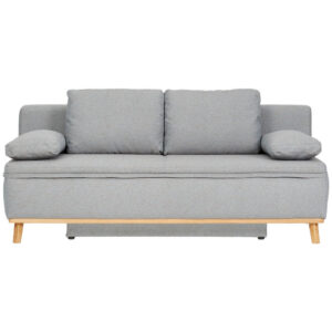 BANK MET BEDFUNCTIE, blauw, bruin textiel