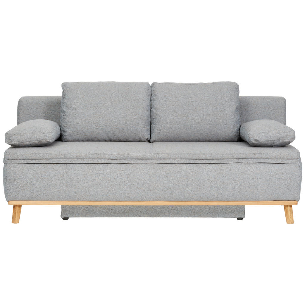 BANK MET BEDFUNCTIE, blauw, bruin textiel