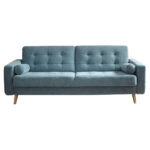 BANK MET BEDFUNCTIE, blauw textiel thumbnail 1