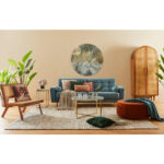 BANK MET BEDFUNCTIE, blauw textiel thumbnail 6
