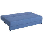 BANK MET BEDFUNCTIE, blauw textiel thumbnail 2