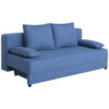 BANK MET BEDFUNCTIE, blauw textiel