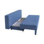BANK MET BEDFUNCTIE, blauw textiel thumbnail 5