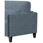 BANK MET BEDFUNCTIE, blauw, zwart hout, textiel thumbnail 5