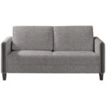 BANK MET BEDFUNCTIE, blauw, bruin, zwart hout, textiel thumbnail 4