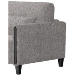 BANK MET BEDFUNCTIE, blauw, bruin, zwart hout, textiel thumbnail 7