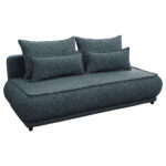 BANK MET BEDFUNCTIE, blauw textiel thumbnail 2