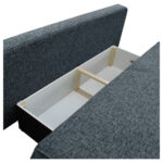 BANK MET BEDFUNCTIE, blauw textiel thumbnail 4