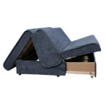 BANK MET BEDFUNCTIE, blauw textiel thumbnail 4