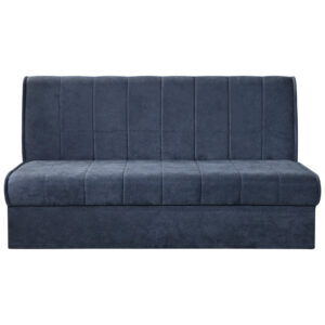 BANK MET BEDFUNCTIE, blauw textiel