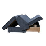 BANK MET BEDFUNCTIE, blauw textiel thumbnail 5