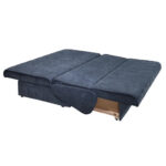 BANK MET BEDFUNCTIE, blauw textiel thumbnail 6