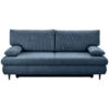 BANK MET BEDFUNCTIE, blauw textiel