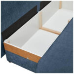 BANK MET BEDFUNCTIE, blauw textiel thumbnail 4