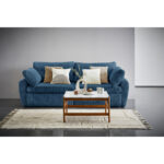 BANK MET BEDFUNCTIE, blauw textiel thumbnail 2