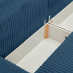 BANK MET BEDFUNCTIE, blauw textiel thumbnail 4
